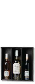 Three pack holiday wine gift box